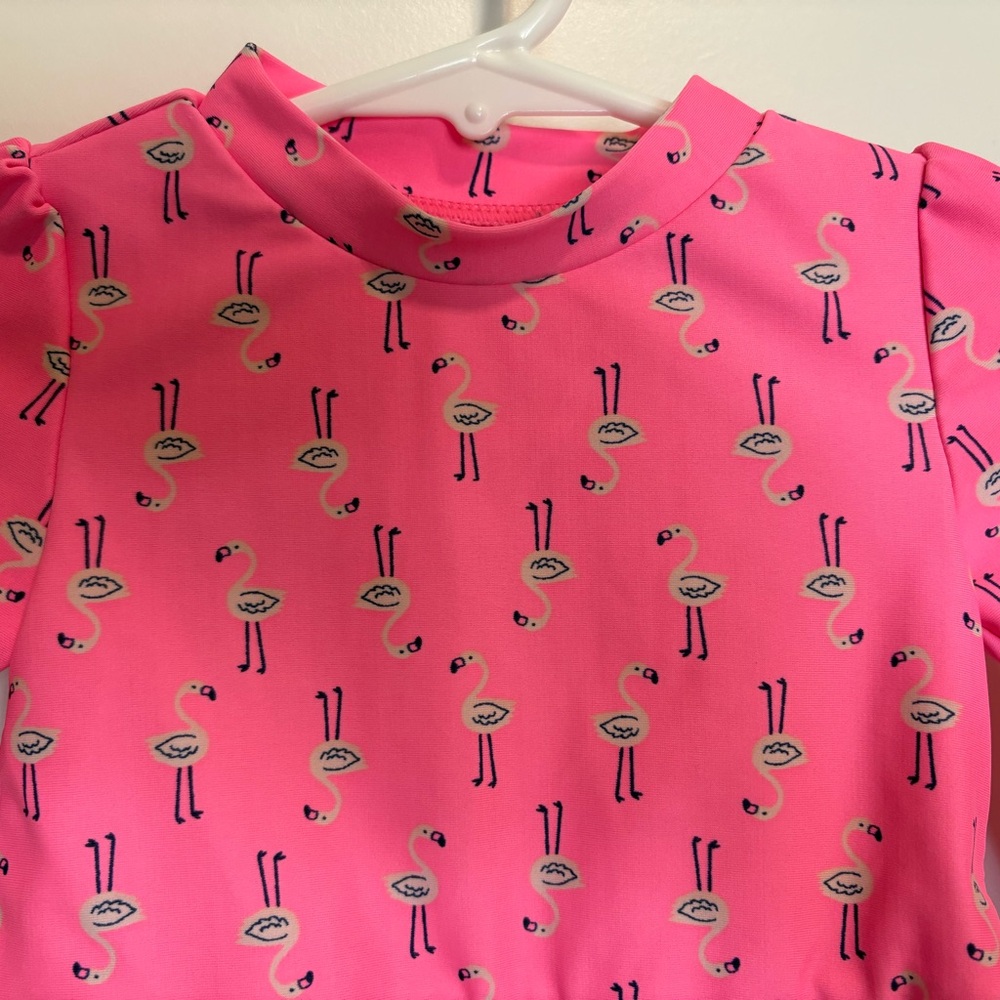 Carter's Pink Ruffle Rashguard Swim Set - Picture 2 of 4